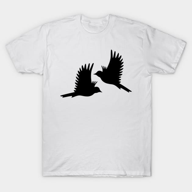 Flying Birds T-Shirt by evasinmas